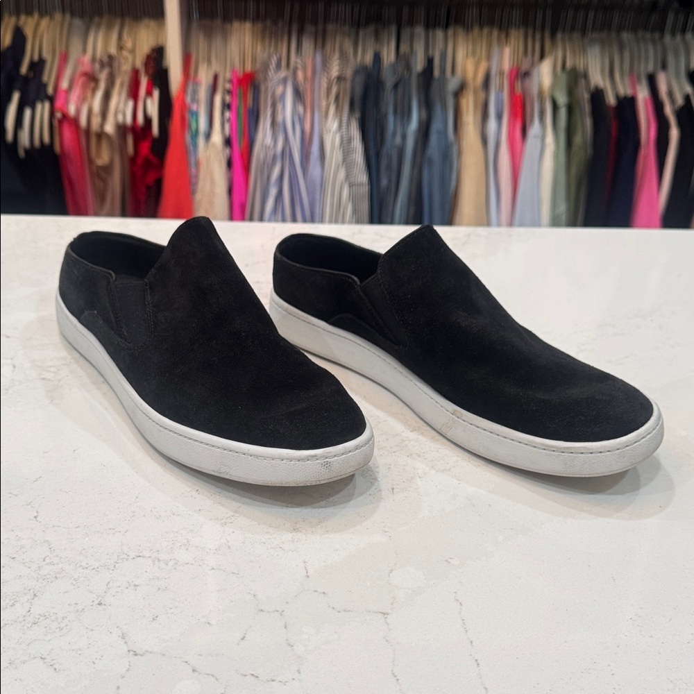 Black Suede Slip-On Women’s Shoes